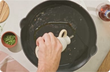 Add oil to pan drippings.